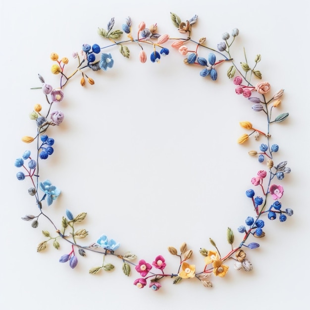 Ozdobne wyszycie w obręczy